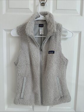 Patagonia Plush Fleece Vest in Light Gray